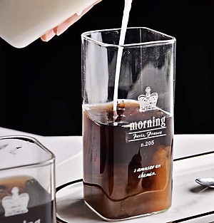 BỘ 6 LY THỦY TINH UỐNG NƯỚC CHỊU NHIỆT CAO CẤP  DÁNG VUÔNG ( GIAO HÌNH GẪU NHIÊN )  - VD89