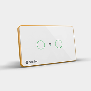 Công tắc cảm ứng Rạng Đông RD-CT.02.WF điều khiển từ xa, mặt kính cường lực chống xước, 2 nút bấm - Hàng chính hãng