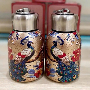 Bình Giữ Nhiệt Mini Con Công Sang Chảnh 300ml Lõi Inox Cao Cấp - Giữ Nhiệt Lâu, Dùng Đi Học Đi Làm - HÀNG CHÍNH HÃNG MINIIN