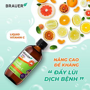 Vitamin C cho trẻ 1 - 13 tuổi Brauer Úc tăng đề kháng, tăng hệ miễn dịch, xương, răng chắc khỏe, nhanh lành vết thương (bệnh) - OZ Slim Store