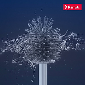 Cọ bồn cầu silicon, cọ toilet nhà vệ sinh 2 trong 1, có thể treo tường và cây gắp tóc Parroti Silicon SL02