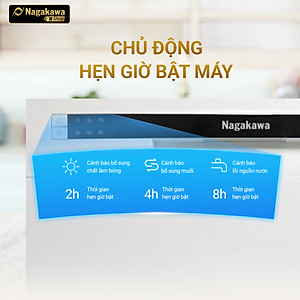 Máy rửa bát 8 bộ cao cấp Nagakawa NK8D61M- Bảo hành 2 năm - Made in Malaysia - Hàng chính hãng