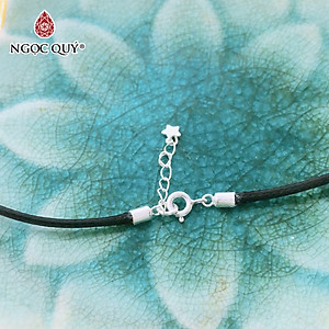Dây đen khoá bạc - Ngọc Quý Gemstones