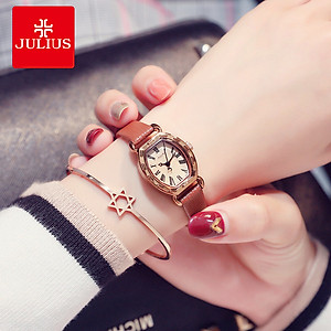 Đồng hồ nữ Julius Hàn Quốc JA-544 dây da mặt oval (nhiều màu)