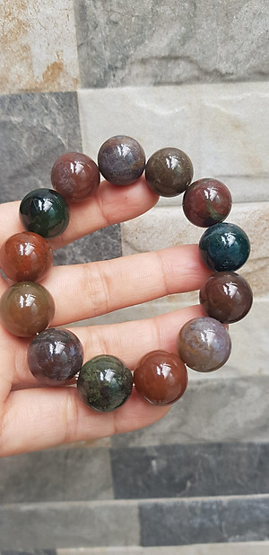 Vòng Tay Nam đá Casidon tự nhiên Màu mới 16mm 13 hạt đúng Cung Sanh bóng rất đẹp đa sắc màu đẹp lạ mới sang rẻ đẹp Hợp Nam tất cả các mệnh đeo mệnh Thổ, mệnh Kim, mệnh Thủy và mệnh Mộc đeo tốt may mắn đẹp sang tay ạ