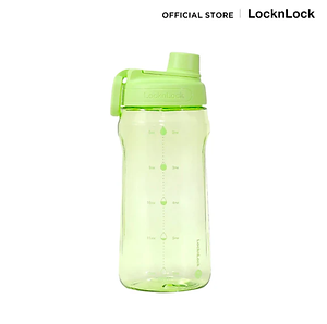 Bình nước nhựa LocknLock Active Large Bottle 1.5L màu xanh lá HAP941GRN, Hàng chính hãng, tay cầm gấp gọn - JoyMall