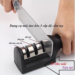 Dụng Cụ Mài Dao 3 Rảnh Cấp Độ Bằng Tay - Không Thể Thiếu Trong Nhà Bếp - Hàng Chính Hãng MINIIN