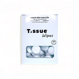 Khăn nén cao cấp T.ssue hộp 100 viên - Thích hợp cho sử dụng cá nhân, đi du lịch, sử dụng cho trẻ em và người lớn tuổi