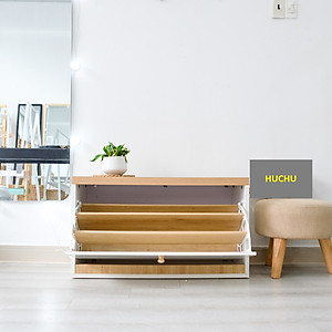 TỦ GIÀY THÔNG MINH 1S GỖ MDF HUCHU để giày tiện lợi cánh lật thông minh