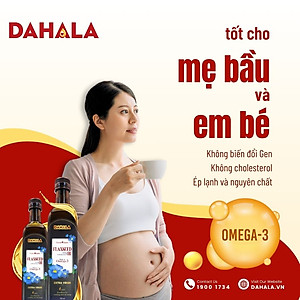Dầu hạt lanh ép lạnh bền nhiệt DAHALA 250ML - GIÀU OMEGA 3,6,9