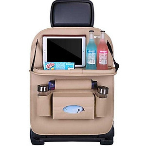 Túi Treo Đồ Sau Ghế Ô tô Bằng Da Cao Cấp - Có Bàn Để Đồ Chắc Chắn, Tiện Dụng