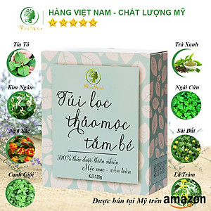 Túi lọc thảo mộc tắm bé ngăn ngừa rôm sảy, dưỡng da và tóc bé mềm mại Wonmom 120g ( 10 Túi/ Hộp )