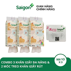 Combo 3 Gói Khăn giấy Đa Năng Saigon 500 tờ