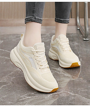 Giày thể thao nữ, giày chạy bộ đế êm nhẹ, thoáng khí đế cao su đúc, chống trơn trượt hạn chế mòn  – GNU2066