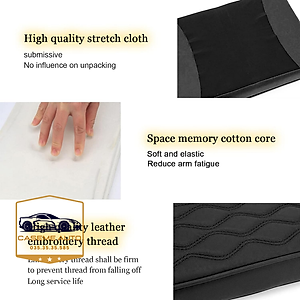 Đệm Tỳ Tay Ô Tô Xe Hơi Cao Su Non Nguyên Khối Bọc Da Nappa Cao Cấp Giúp Chống Mỏi Và Thư Giãn Lái Xe Đường Dài - Hàng Nhập Khẩu