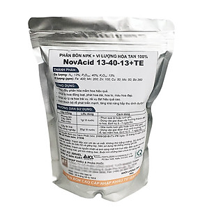  Phân bón hòa tan Isarel 13-40-13+Te không bị lắng cặn trong nước dùng qua hệ thống tưới nhỏ giọt hay tưới phun sương giúp xử lý ra hoa đồng loạt, kích thích ra hoa cho cây
