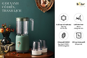 Máy Xay Sinh Tố Đa Năng BEAR BL-B10V2 Gồm 3 Cối Dung Tích 1.2 Lít Công Suất 300 W - Hàng Chính Hãng