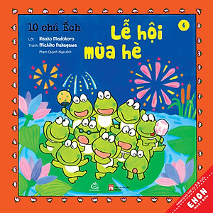 Sách Ehon - Combo 10 chú Ếch phần 1 (6 cuốn) 10 chú ếch , Những người bạn mới, 10 Chú Ếch đi tới núi mõ, Lễ Hội mùa hè, 10 Chú ếch trú đông, Cùng nhau đón Tết, Sticker 10 Chú ếch