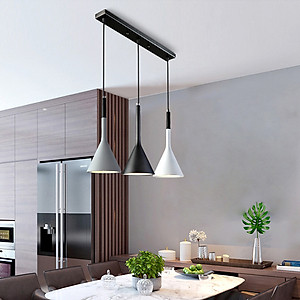 Đèn treo thả trần cao cấp trang trí bàn ăn cao cấp VERSION 3 bóng ngang