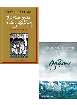 Combo Đường Xưa Mây Trắng - Theo Gót Chân Bụt + Giận - Thích Nhất Hạnh (2 Cuốn Bìa Mềm) _PNA