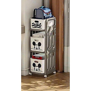 Kệ Đa Năng 3 Tầng Hình Chuột Mickey - Tiện Lợi, Gọn Gàng, Đẹp Mắt