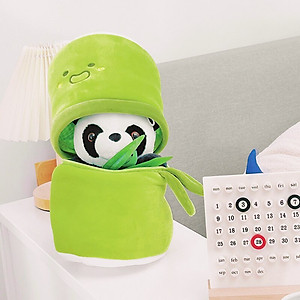 Thú nhồi bông gấu trúc trong ống tre 2 trong 1 - Size từ 25cm đến 50cm - Quà tặng gấu trúc nhồi bông êm mịn dễ thương - Gối ôm mềm mịn cho bé