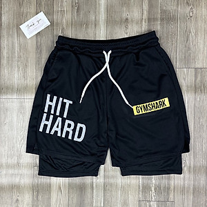 Quần hai lớp nam tập gym DO GYM SHOP chất thun lỗ kim thoáng khí khi chơi thể thao