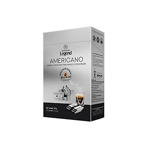 Cà phê hòa tan đen - Trung Nguyên Legend Americano hộp 15 gói x 2g