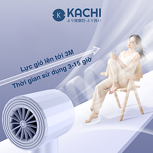 Quạt cầm tay mini Kachi MK400 pin khoẻ 100 cấp độ gió - Hàng chính hãng Hàng nhập khẩu