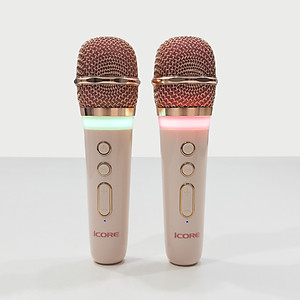 Bộ Loa Karaoke Mini Cổ Điển Bluetooth iCore VSM99 Kèm 02 Micro - Hàng chính hãng 