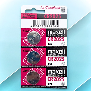 Vỉ 5 Viên Pin CR2025 Maxell Nhật Bản Lithium 3V Vỉ 5 Viên