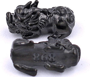 Vòng tay Cẩm Thạch Sơn Thủy size 8 ly, 10 ly, 12 ly - Vòng tay Tỳ Hưu Đôi inox đen VCTDNTHHEV - hợp mệnh Mộc, mệnh Hỏa