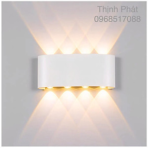 ĐÈN TƯỜNG HẮT 2 ĐẦU 8 TIA  - NGOÀI TRỜI, TRONG NHÀ