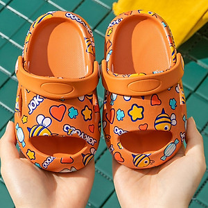 Dép sục siêu nhẹ cho bé 1 - 4 tuổi kiểu hở mũi hình con ong dễ thương có quai hậu chống trơn trượt hàng chuẩn cao cấp D35