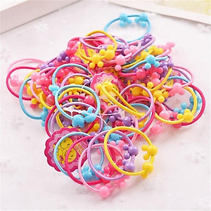 Túi 50 Chun Buộc Tóc Nhiều Màu Siêu Xinh, Siêu Đáng Yêu Cho Bé Gái, Giúp Bé Gái Cột Tóc Gọn Gàng, Tránh Đau Đầu
