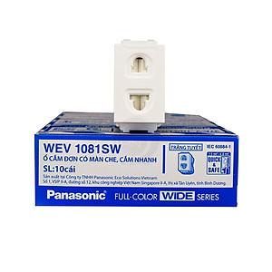 Ổ cắm đơn Panasonic WEV-1081SW dòng Wide - Hàng chính hãng