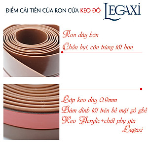 Ron Dán Chân Cửa Legaxi Keo Đỏ Cải Tiến Ngăn Bụi và Côn Trùng 25 35 45 60 110mm 