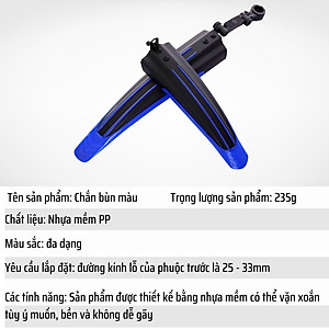 Bộ Chắn Bùn Xe Đạp Thể Thao Cho Cả Bánh Trước Và Bánh Sau - Hàng chính hãng dododios
