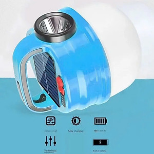 Bóng Đèn Tích Điện Hb-V80 80W Siêu Sáng Có Móc Treo Tiện Lợi Tích Hợp Đèn Pin Có Sạc Năng Lượng Mặt Trời