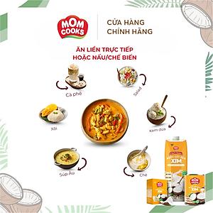 Combo 6 lon Nước cốt dừa Mom Cooks 400ml/lon