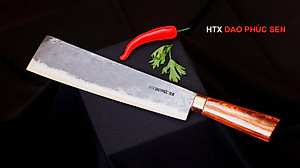 Dao Phúc Sen Dao Tông Chặt Gà Cán Cẩm Khâu Đồng Đỏ G07DD