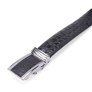 Dây nịt nam da cá sấu Huy Hoàng gai bụng 3,5P màu đen, nâu đất, vàng bò, nâu đỏ HT4201-02-03-40