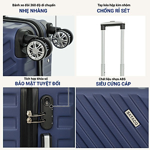 Vali Du Lịch LUG SATACO S20/S24/S28 MD24185 Nhựa ABS Hạn Chế Trầy Xước, Khóa Số Bảo Mật An Toàn