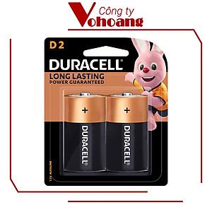 Pin Duracell Alkaline D Battery ( Bộ 2 Viên) - Hàng chính hãng