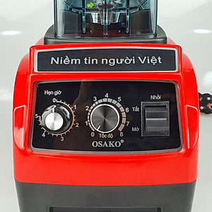 Máy xay công nghiệp 1800W Osako OS-1800 dung tích cối 2L, bộ dao 6 lưỡi, chức năng hẹn giờ, màu ngẫu nhiên-Hàng chính hãng