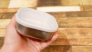 Hộp inox đựng thực phẩm có nắp đậy an toàn Echo - hàng nội địa Nhật Bản (#Made in Japan)