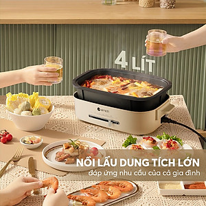 Nồi lẩu nướng đa năng Elmich MCE-3909OL (1250-1500W) - Hàng chính hãng