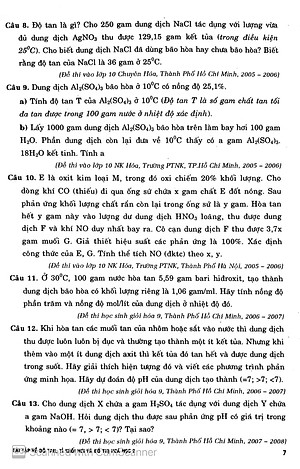 Sách Bài Tập Về Độ Tan-Tỉ Khối Hơi Và Đồ Thị Hóa Học Lớp 9