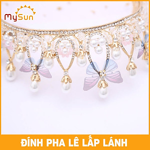 Vương miện công chúa cài tóc cho bé gái dịp sinh nhật pha lê Hoàng gia – MySun