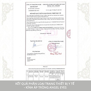 Lens thẩm mỹ che khuyết điểm Angel Eyes dành cho mắt bị đục thủy tinh thế, kéo mây, cườm